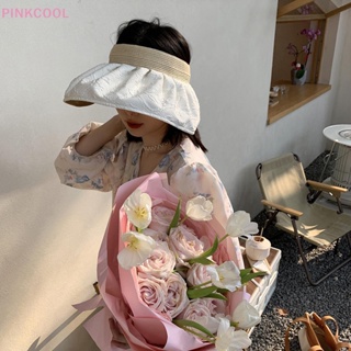 Pinkcool หมวกบังแดด UV พับได้ สองด้าน สําหรับผู้หญิง ขายดี