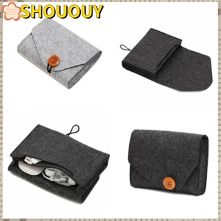 Shououy กระเป๋าคลัทช์ เก็บหูฟัง กระเป๋าใส่เหรียญ สาย USB สําหรับเดินทาง