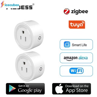 Tuya Zigbee สมาร์ทซ็อกเก็ตเชื่อมต่อโดยตรงกับ Alexa Tuya และอื่นๆ Zigbee เกตเวย์สมาร์ท Wifi ควบคุม ICECUBES