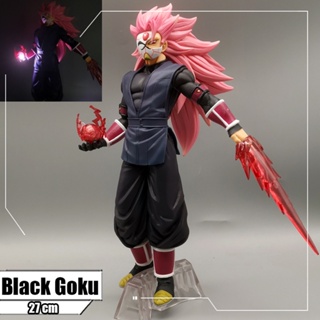 โมเดลฟิกเกอร์ Pvc ดราก้อนบอล Z Heroes Super Saiyan Rose Black Goku ขนาด 27 ซม. ของเล่นสําหรับเด็ก