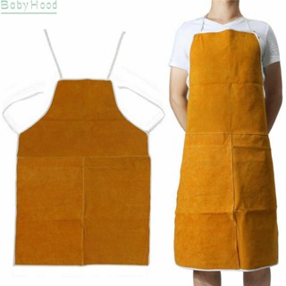 【Big Discounts】Welding Apron Leather Protection Carpenters Clothes Bib Cowhide Yellow#BBHOOD