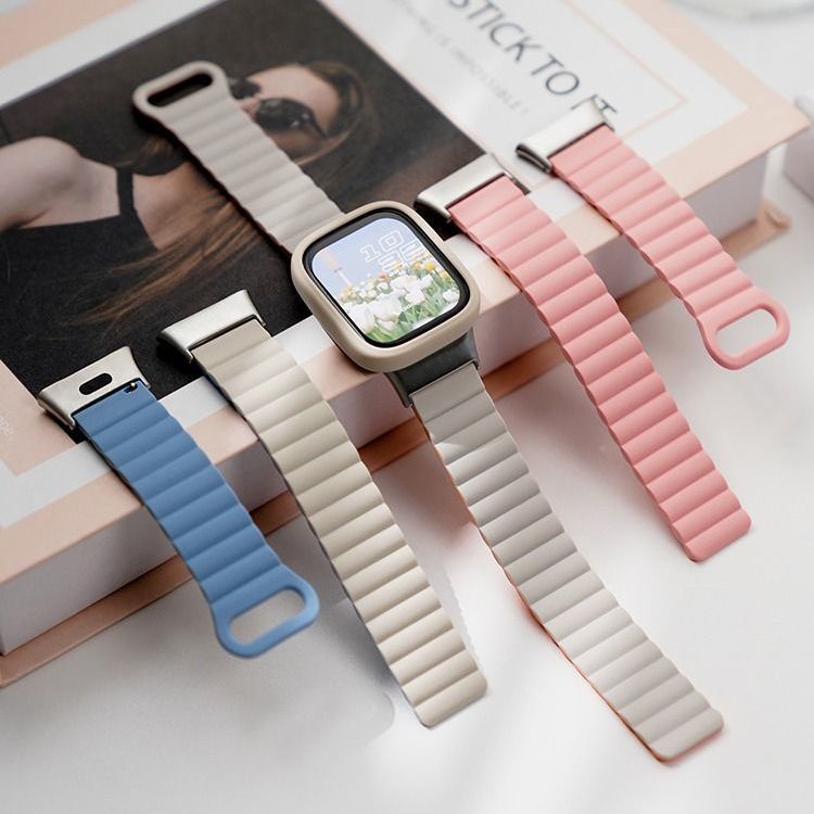 เข้ากันได้กับ Redmi Watch 3 2 Lite สายรัดข้อมือซิลิโคน แบบห่วงแม่เหล็ก พร้อมเคสซิลิโคนนิ่ม