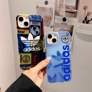 【Adidas】เคสโทรศัพท์มือถือคาร์บอนไฟเบอร์ แบบนิ่ม กันกระแทก สําหรับ iPhone 14 Pro Max 14 Plus iPhone 11 12 13 Pro Max