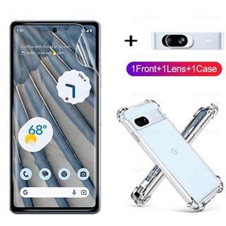 For Google Pixel 7A 6A 6 A A6 7 A7 Gg Pixel7a Pixel6a Cover Clear Case + Screen soft hydrogel film + Camera Film