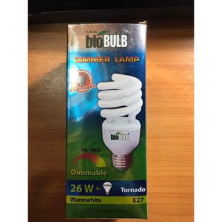 หลอดไฟส่องสว่าง หลอดไฟ Dimmer Lamp Tornado 26W E27 แสงวอมไวท์ BIOBULB