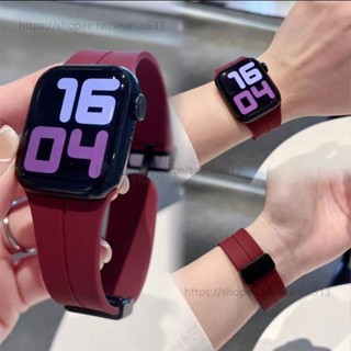 สายนาฬิกาข้อมือซิลิโคน แบบแม่เหล็ก สําหรับ iwatch 8 Ultra 49 มม. 45 มม. S7 4 5 6th generation SE