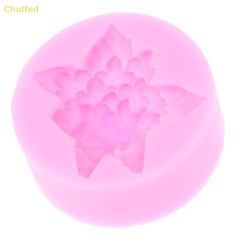 Chuffed> แม่พิมพ์ซิลิโคน รูปดอกไม้ ไฮเดรนเยีย สําหรับทําคัพเค้ก ฟองดองท์ เบเกอรี่ DIY 1 ชิ้น