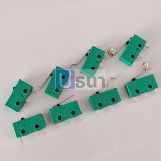 สวิทช์ ไมโครสวิทช์ Miniature Micro Switch 3 ขา 5A 250V #Mini เขียว DONGHAI (1 ตัว)