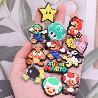 จี้รูปการ์ตูนมังกร Jibits Croc Pin Super Mario Jibitz สําหรับตกแต่งรองเท้าเด็ก