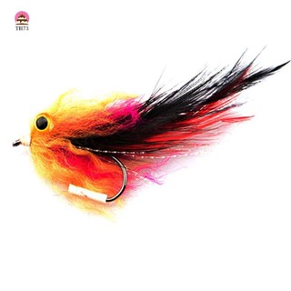 1 ชิ้น / ถุงใหม่ปลาเทราท์ Steelhead Salmon Pike Streamer Fly สำหรับแมลงวันตกปลาขนาด 4# ตะขอเกี่ยว