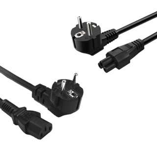 NAVA IT Power Cable EU 3 รูแบน / รูกลม ขนาด 1.5 เมตร สายไฟต่อคอมพิวเตอร์ ปริ้นเตอร์ หม้อหุงข้าว