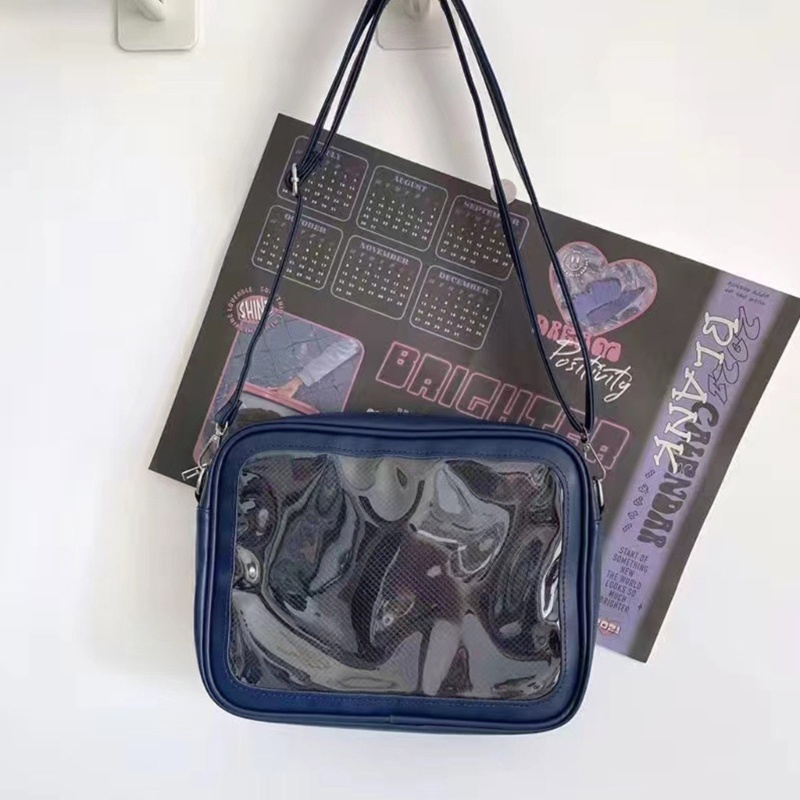 Win ผู้หญิง JK กระเป๋าสะพายน่ารัก-Lolita Crossbody กระเป๋าโปร่งใส Ita กระเป๋าสาวสไตล์ญี่ปุ่น Messenger กระเป๋า Lady Purse-Sat