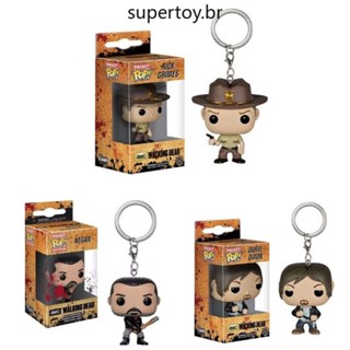 Funko POP พวงกุญแจ - AMC WD The Walking Dead - Rick Grimes Dalil Negan ของเล่นฟิกเกอร์