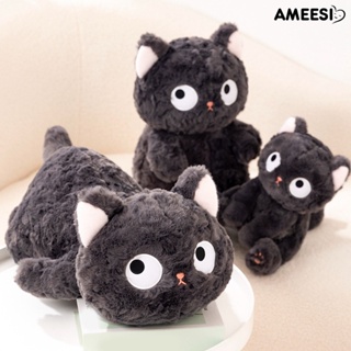 หมอนตุ๊กตานุ่ม รูปการ์ตูนแมว Ameesi น่ารัก สีดํา เหมาะกับของขวัญวันเกิด สําหรับตกแต่งบ้าน ห้อง