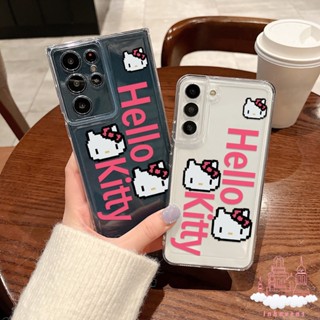 เคสซิลิโคนนิ่ม ลายคิตตี้ กันกระแทก สําหรับ Samsung Galaxy S23 Ultra S22 S21 Plus S20 FE A30 A32 A03 Core