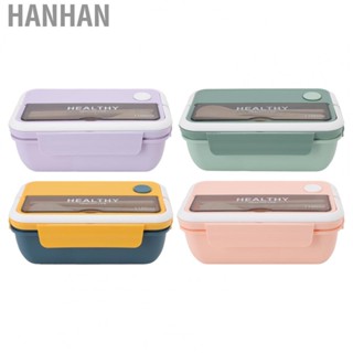 Hanhan Salad Container  Independent Space Lunch Container 1100ml Large  Plastic with  for Students for School