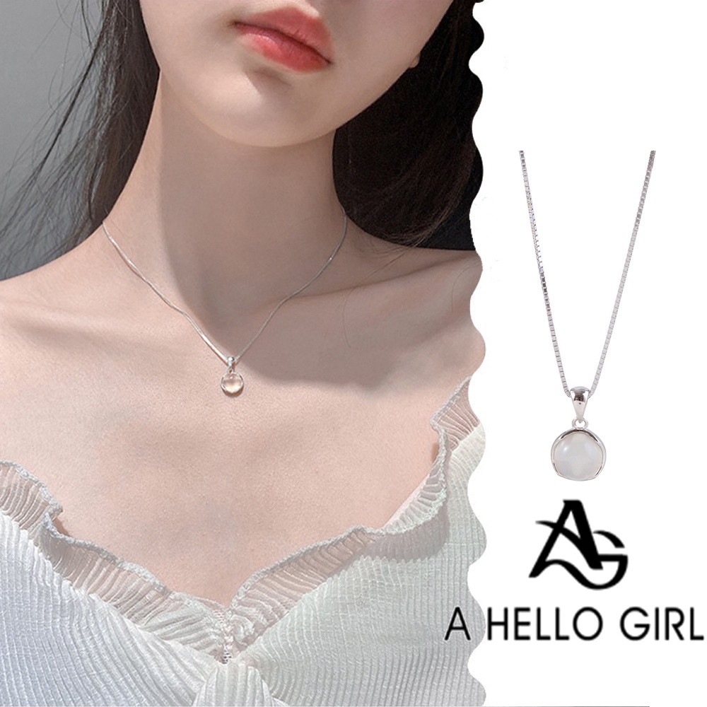A HELLO GIRL สร้อยคอโช้คเกอร์ จี้หินคริสตัล สไตล์เกาหลี เหมาะกับของขวัญ สําหรับผู้หญิง