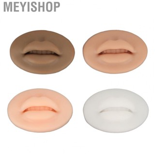 Meyishop 4 Pcs Silicone Lip Model Light Dark Black Translucent Color Soft Flexible 3D Silicone Lips for Tattoo Practical