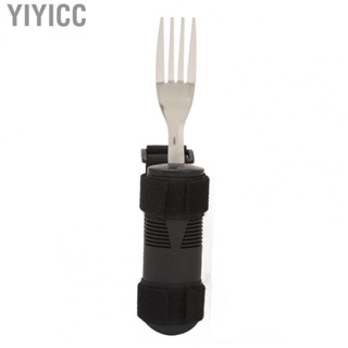 Yiyicc Eating Aids   Comfortable Grasp Adaptive Utensils Adjustable Stainless Steel Eating Assistant  for Disabled