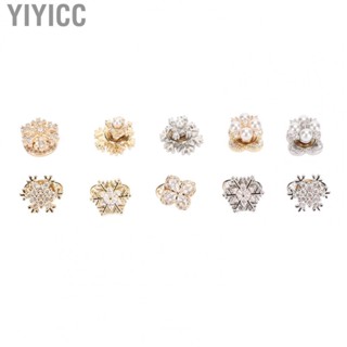 Yiyicc Nail Bead Charms  Lightweight Bright Delicate 10 Pcs Nail Rhinestone Fade Proof  for DIY