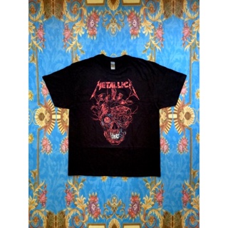 พร้อมส่ง ผ้าฝ้ายบริสุทธิ์ 🎸METALLICA  เสื้อวง Metallica สินค้านำเข้า ลิขสิทธิ์แท้ T-shirt