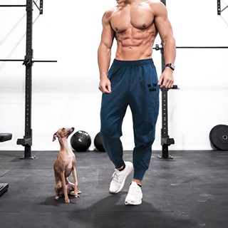 Mans Summer Casual Classic Ultra-thin Breathable Loose Quick-drying Gym Bodybuilding Fitness Workou Knitting Trousers