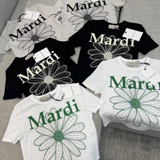 【New】เสื้อยืดครอปผ้าร่อง mardi mercredi crop Top