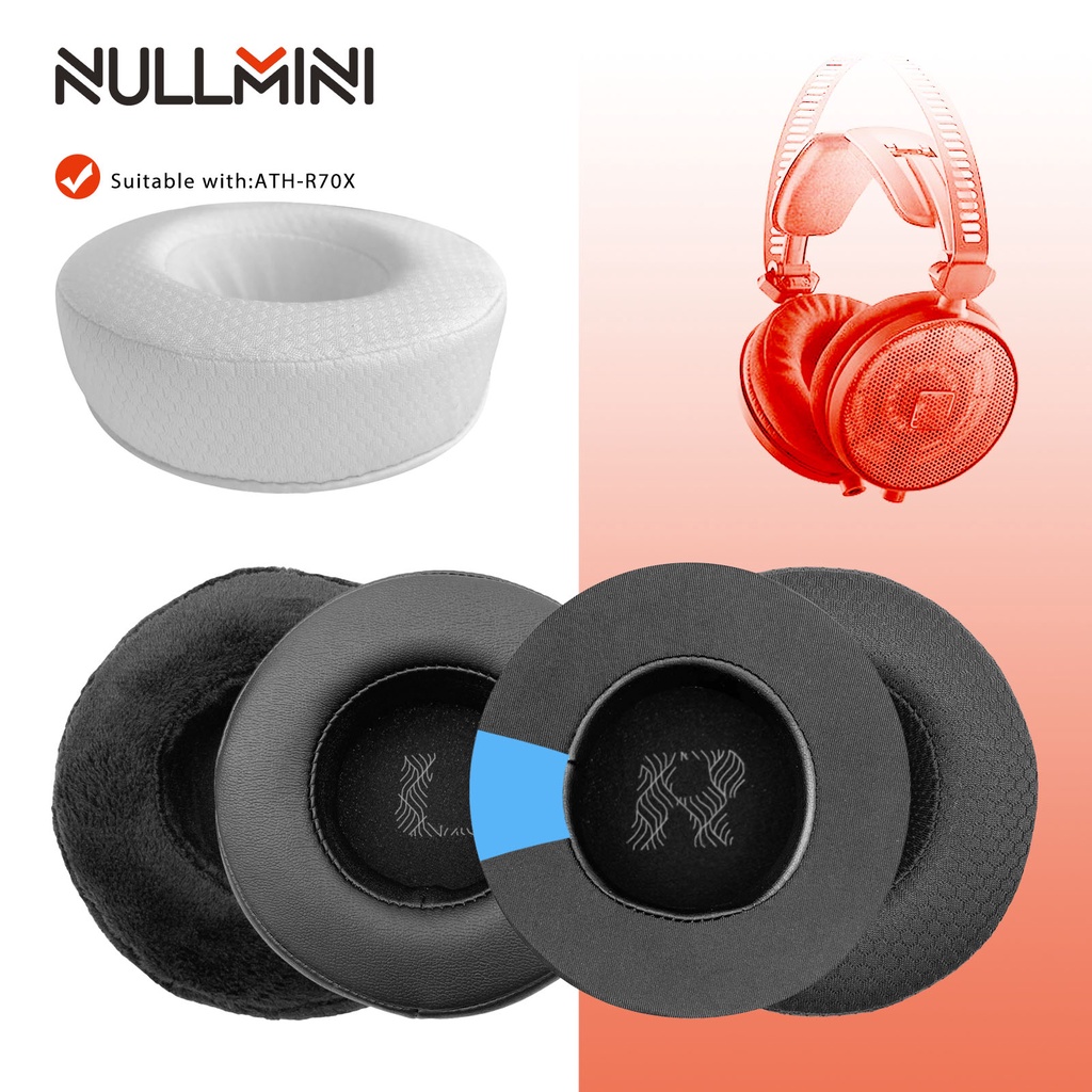 Nullmini แผ่นเจลครอบหูฟัง แบบเปลี่ยน สําหรับ ATH-R70X