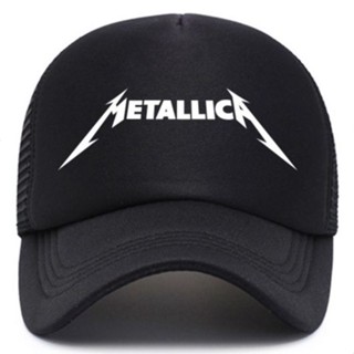 หมวกเบสบอล หมวกตาข่าย โลหะ คุณภาพสูง ลาย METALLICA ROCK