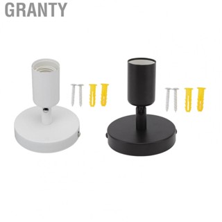 Granty E26 Wall Light Base  Surface Baking Iron Smooth Surface E27 Wall Lamp Base  for Home