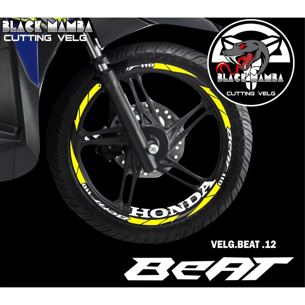 BEAT WHEEL CUTING STICKER - HONDA BEAT 12 TIRE/VELG VARIATION LIST STICKER