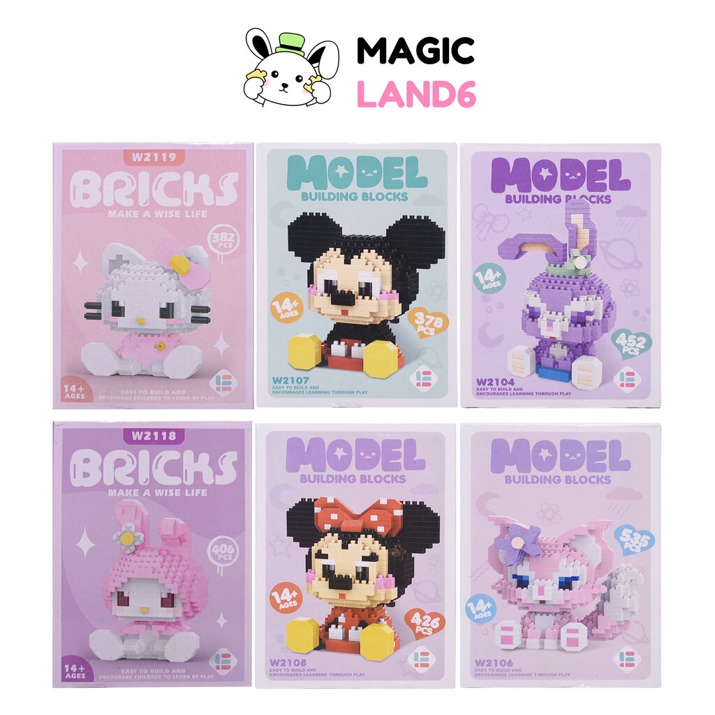 Block NanoBlock Characters Model Creative Building Disney Duffy Sanrio Variant ชุดตัวต่อจิ๋ว บล๊อคจิ