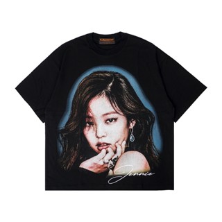 เสื้อยืด ลาย Jenniie OVERSIZE สีดํา