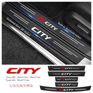 สติกเกอร์คาร์บอนไฟเบอร์ ป้องกันรอยขีดข่วน สําหรับติดขอบประตูรถยนต์ Honda City G5 GM2 3 G6 GM4 G7 GN