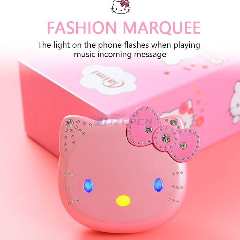 K688 Hello Kitty โทรศัพท์มือถือเด็กผู้หญิง ขนาดเล็ก น่ารัก พร้อมฝาพับ การ์ตูน ไม่ล็อก เด็ก ปลดล็อก การ์ด โทรศัพท์มือถือ ของเล่น ของขวัญสําหรับเด็ก