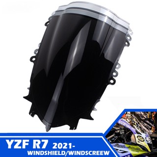 ที่บังลมรถจักรยานยนต์ สีดํา สําหรับ YAMAHA YZF R7 2021 2022 YZF-R7 21-22