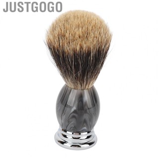 Justgogo Synthetic Shaving Brush Resin Beard Aluminum Alloy Handle Shaving  Brush Fo