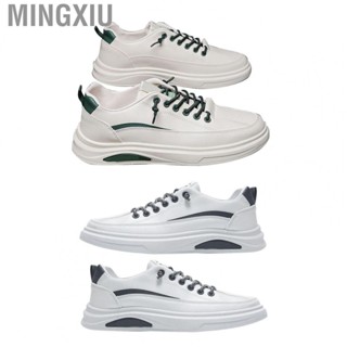 Mingxiu Men Sneaker  Comfortable  Slip Sole Fashionable Men Casual Sneakers Cylindrical Shoelace Breathable  for Daily Life