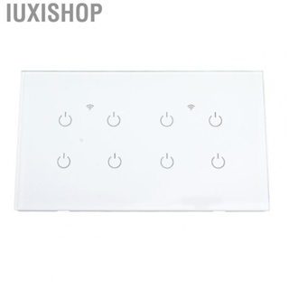 Iuxishop Smart Touch Switch  8 Gang  Switch AC110-240V  Control Tempered Glass Panel Overload Protection  for Lamp