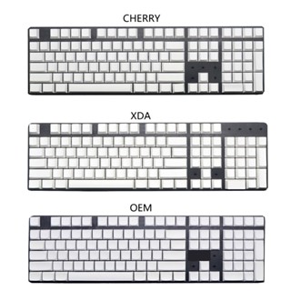 Iorsoul1 ปุ่มกดคีย์บอร์ดเปล่า ลายเชอร์รี่ OEM XDA 108 คีย์ สีขาว