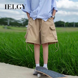 IELGY กางเกงขากว้าง ทรงหลวม สไตล์ญี่ปุ่น เข้ากับทุกชุด สําหรับผู้ชาย