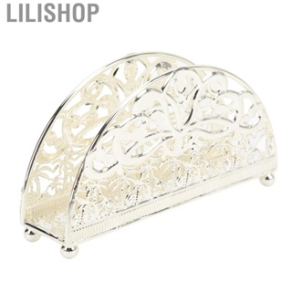 Lilishop Vertical Napkin Holder Electroplating Process Hollow Pattern Iron Napkin Holde