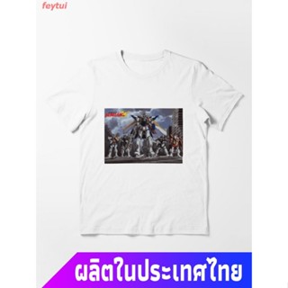 เวรเอ้ย  แขนสั้นcrew neck New ข้อเสนอพิเศษ หุ่นยนต์ ผู้ชาย Gundam Wing Essential T-Shirt คอกลม แฟชั่น  ผ้าฝ้ายแท้ เสื้อย