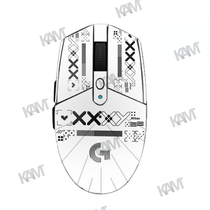Kam Mouse Side Grip สติกเกอร์ยืดสติกเกอร์เคลือบด้านกันลื่นฟิล์มป้องกันดูดซับเหงื่อการ์ตูนผิวเมาส์สำหรับ Logitech G102 G304 ฟิล์มป้องกันรอยขีดข่วน