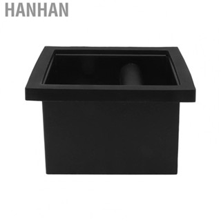 Hanhan Coffee Ground Knock Box Chute  Wear Proof Rectangle Bottomless Design Stainless Steel and Rubber Bottomless Knocking Residue Box  for Home Kitchen