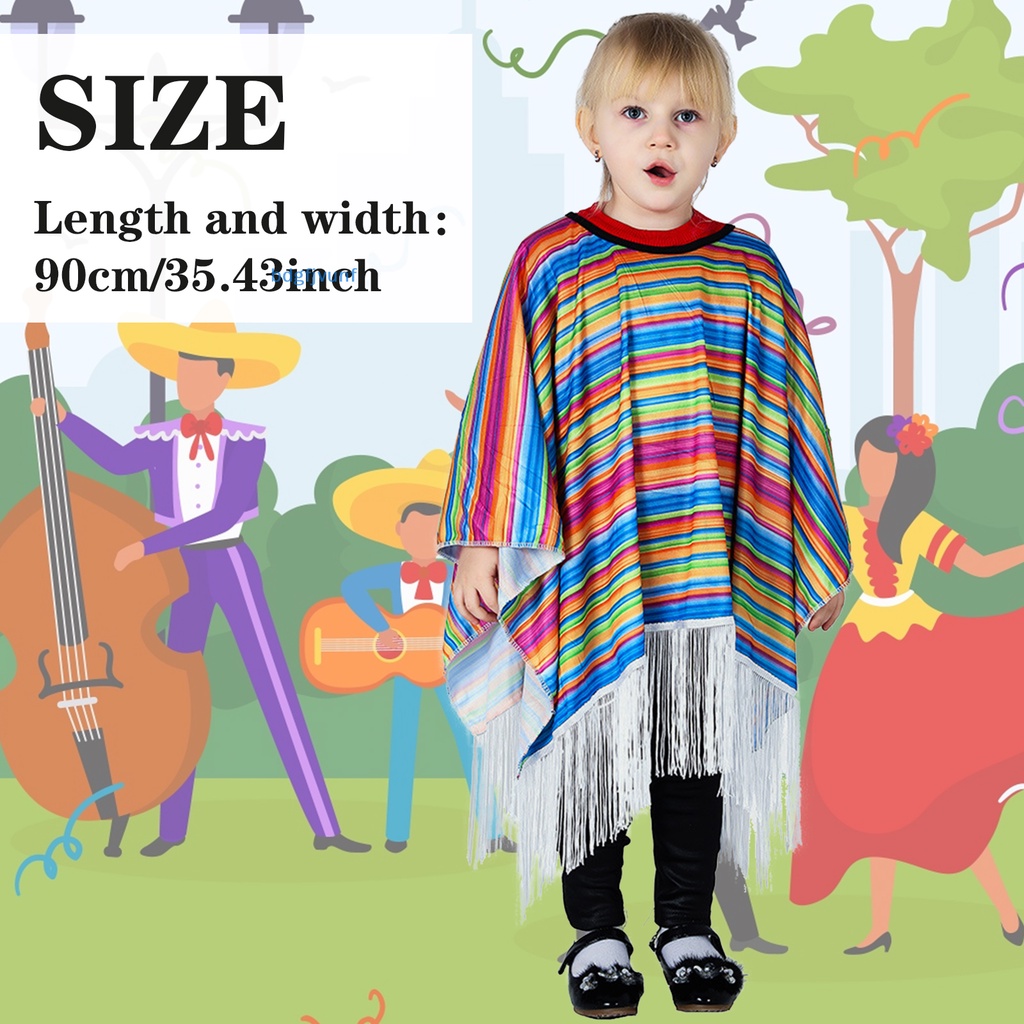 Outerwear 127 บาท Bdgf เสื้อปอนโช Cinco de Mayo Mexican Fiesta Serape TH Baby & Kids Fashion