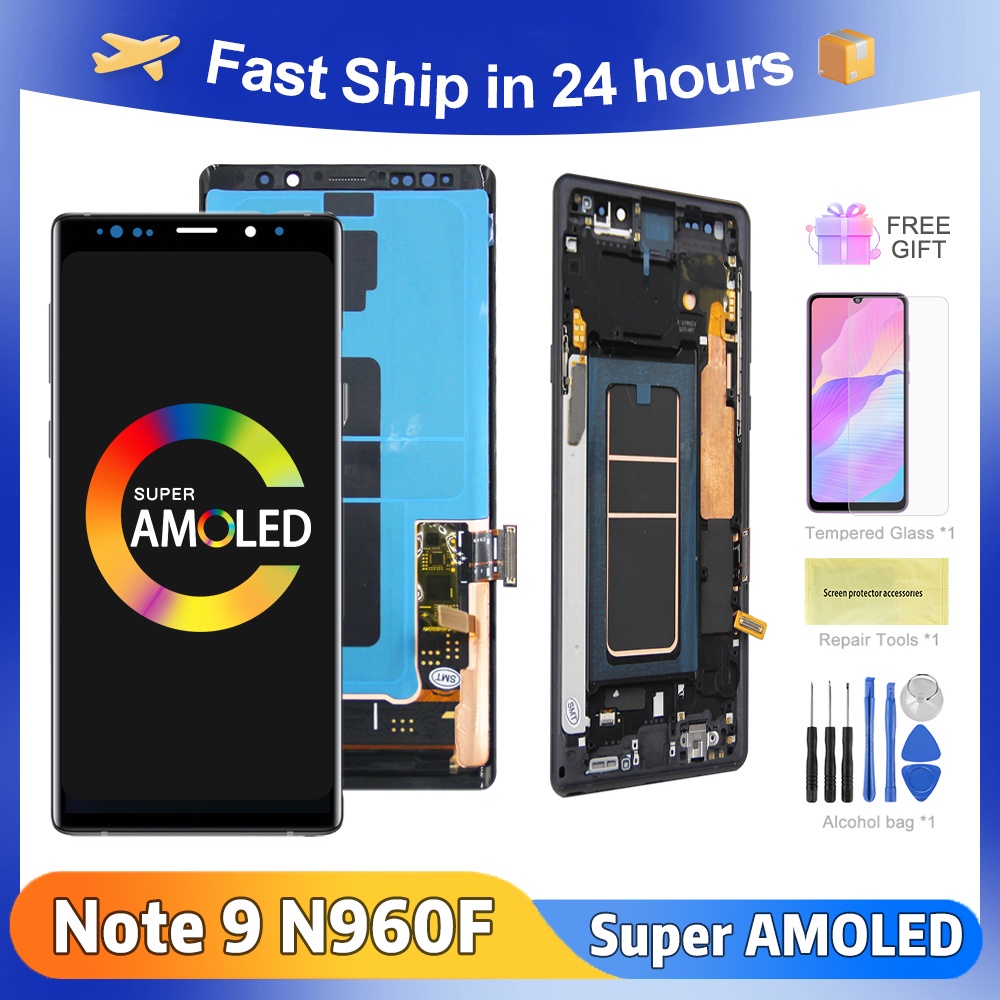 หน้าจอสัมผัสดิจิทัล LCD AMOLED สําหรับ Samsung Galaxy Note 9 Note9 SM-N960F N9600
