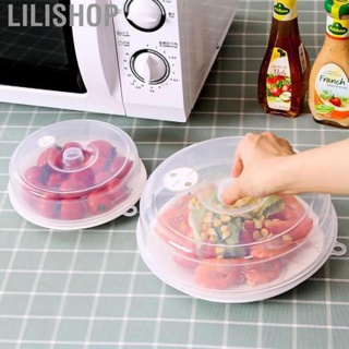 Lilishop Microwave  Cover PP  Grade Reusable Transparent  Guard Lid with Grip Handle for