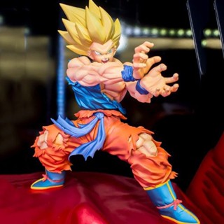 โมเดลฟิกเกอร์ PVC รูป Dragon Ball Z Kamehameha Son Goku Super Saiyan Kakarotto ขนาด 16 ซม. ของเล่นสําหรับเด็ก