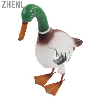 Zhenl Duck Ornament Iron Vivid Lifelike Exquisite Duck  Model Decoration For G